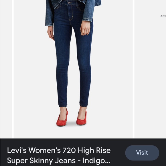 Levi’s 720 Stretch High Rise Super Skinny Jeans - Picture 3 of 10